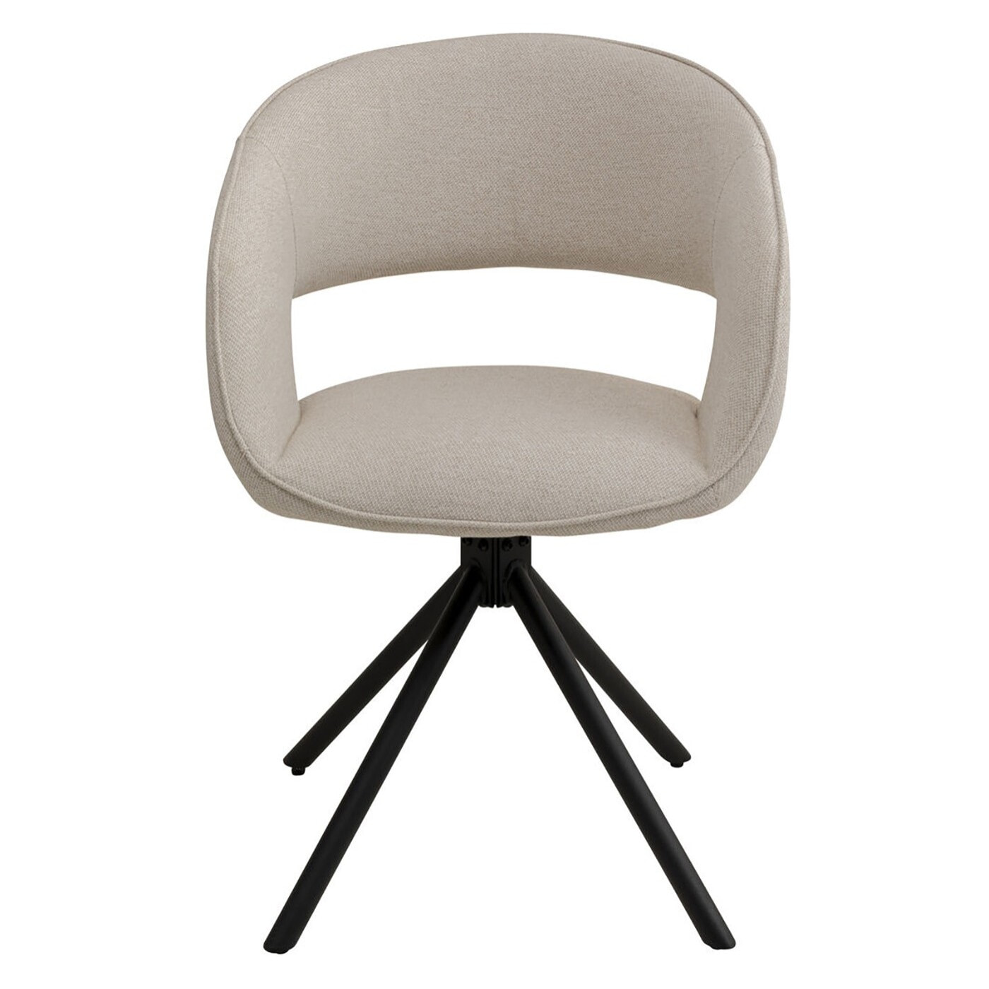 Chaise avec accoudoirs pivotante Gina noire Kare Design