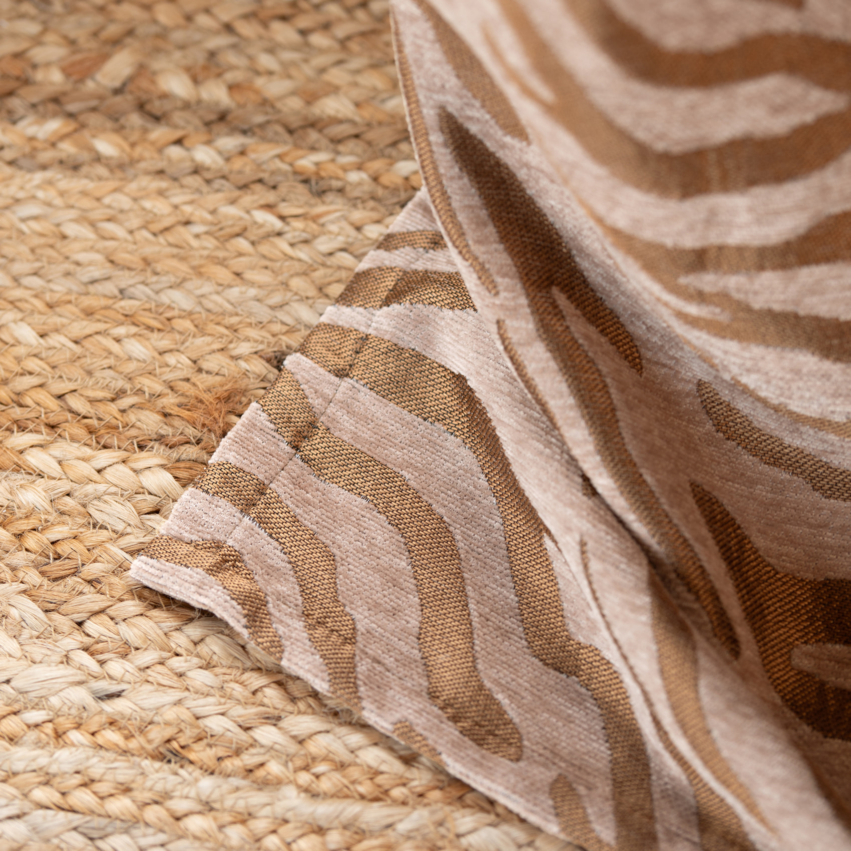 Rideau zèbre tissu chenille - Beige