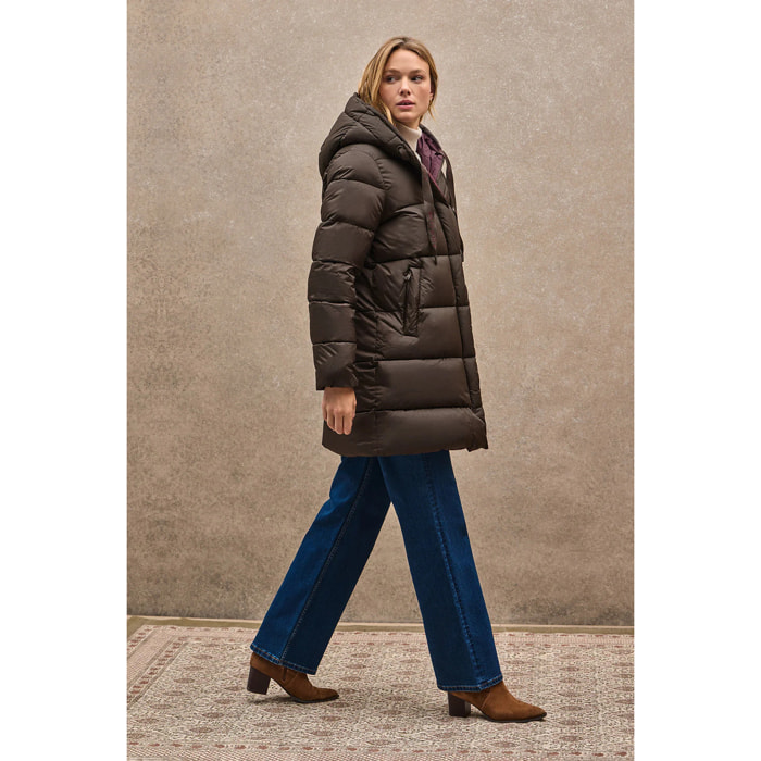 Chaqueta Gaia Reversible color chocolate con logo Polo Club