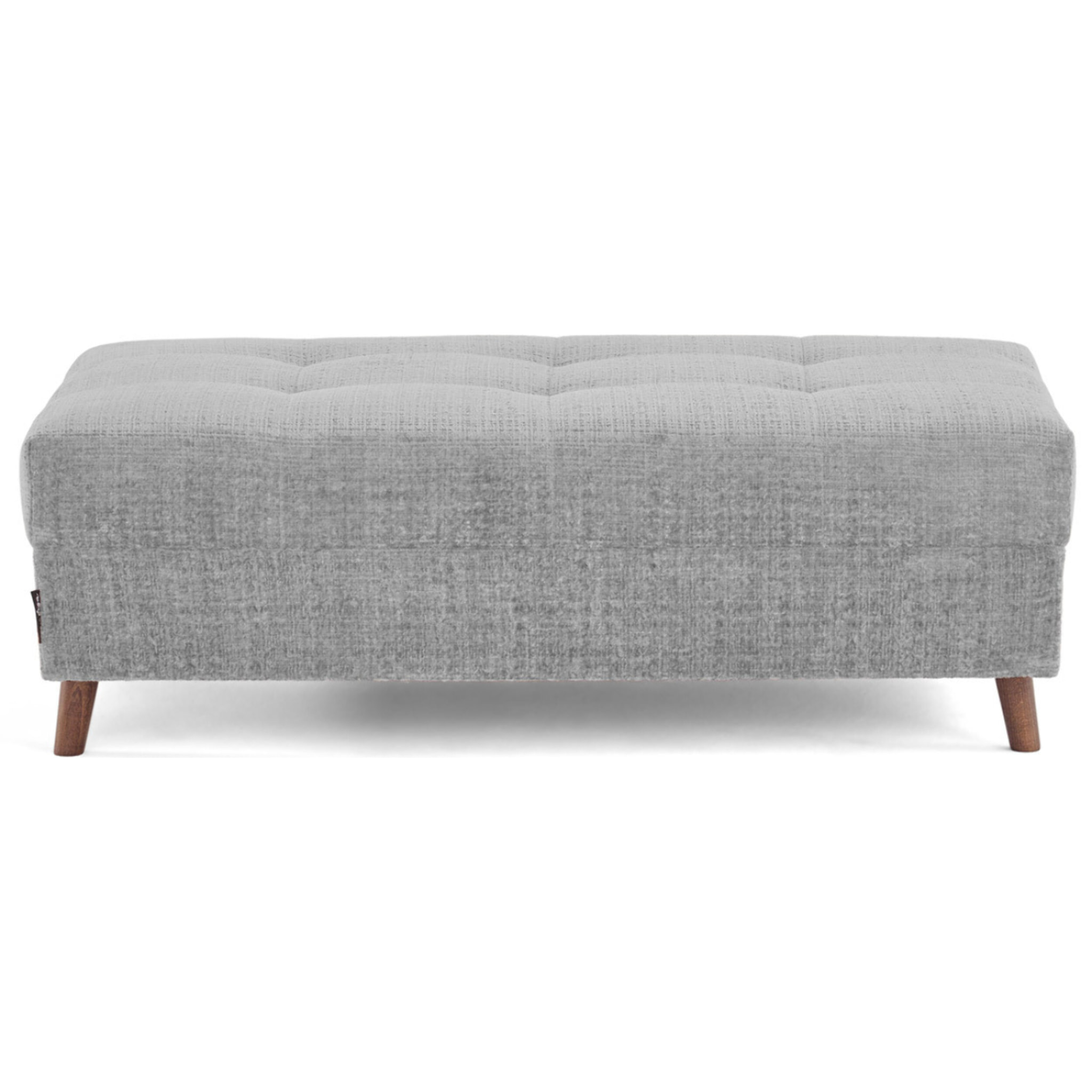 Rune - pouf en velours texturé - Gris