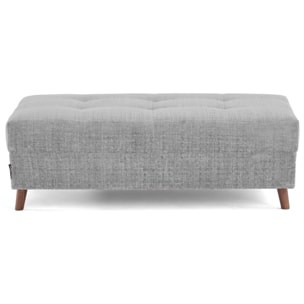 Rune - pouf en velours texturé - Gris