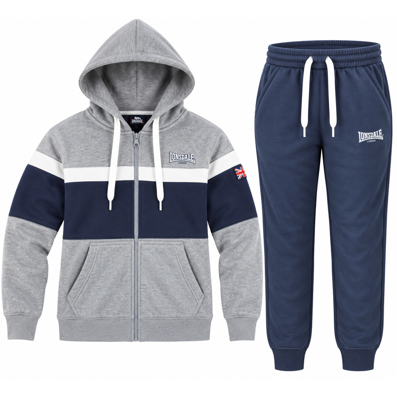 Tuta Uomo LONSDALE Cotone Felpato Zip