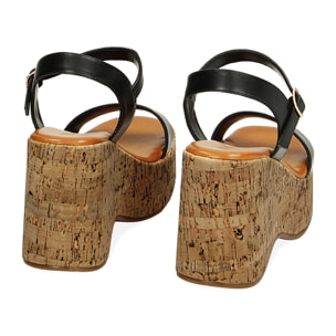 Zeppe nere in sughero