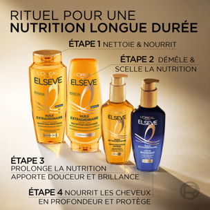 Lot de 6 - L'Oréal Paris Elseve Huile Extraordinaire Après-Shampooing Nutrition Profonde Huiles Rares de Marula et Camélia 250ml