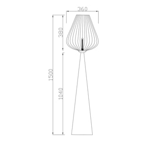 Lampadaire Genie 150cm orange Kare Design