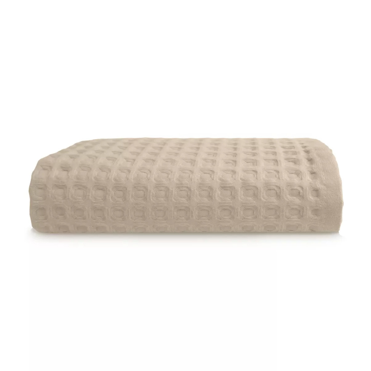 Drap de douche pur coton 240 g/m² nid d'abeille beige Detente naturel