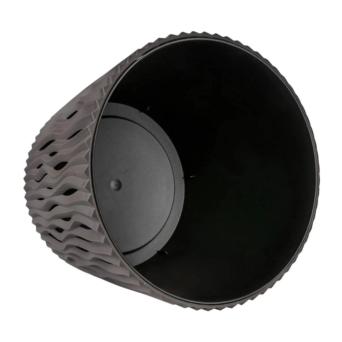 Maceta Duna con inserto gris topo D 22 x 19