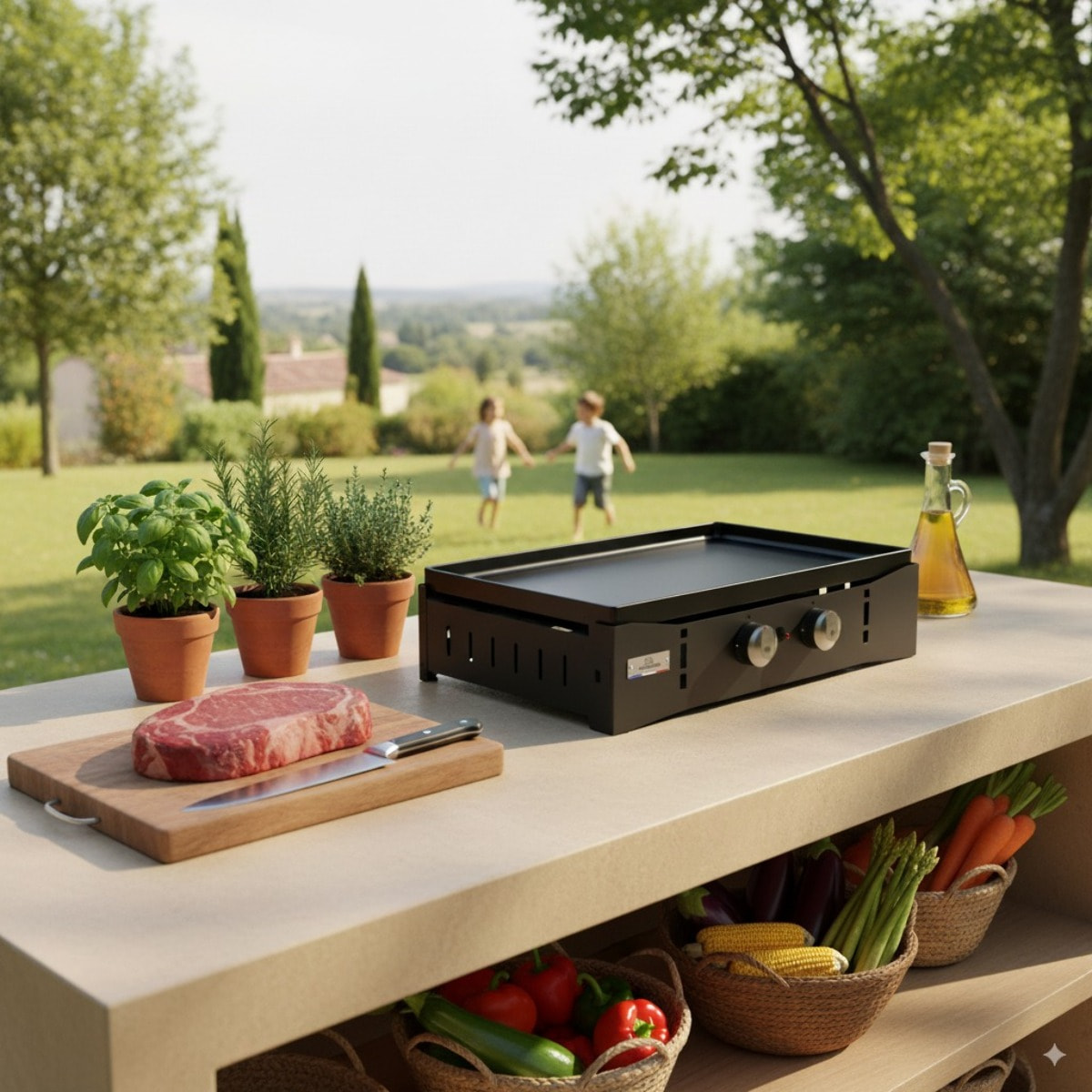 PLANCHA ORA GAZ 260 NOIRE - LE MARQUIER