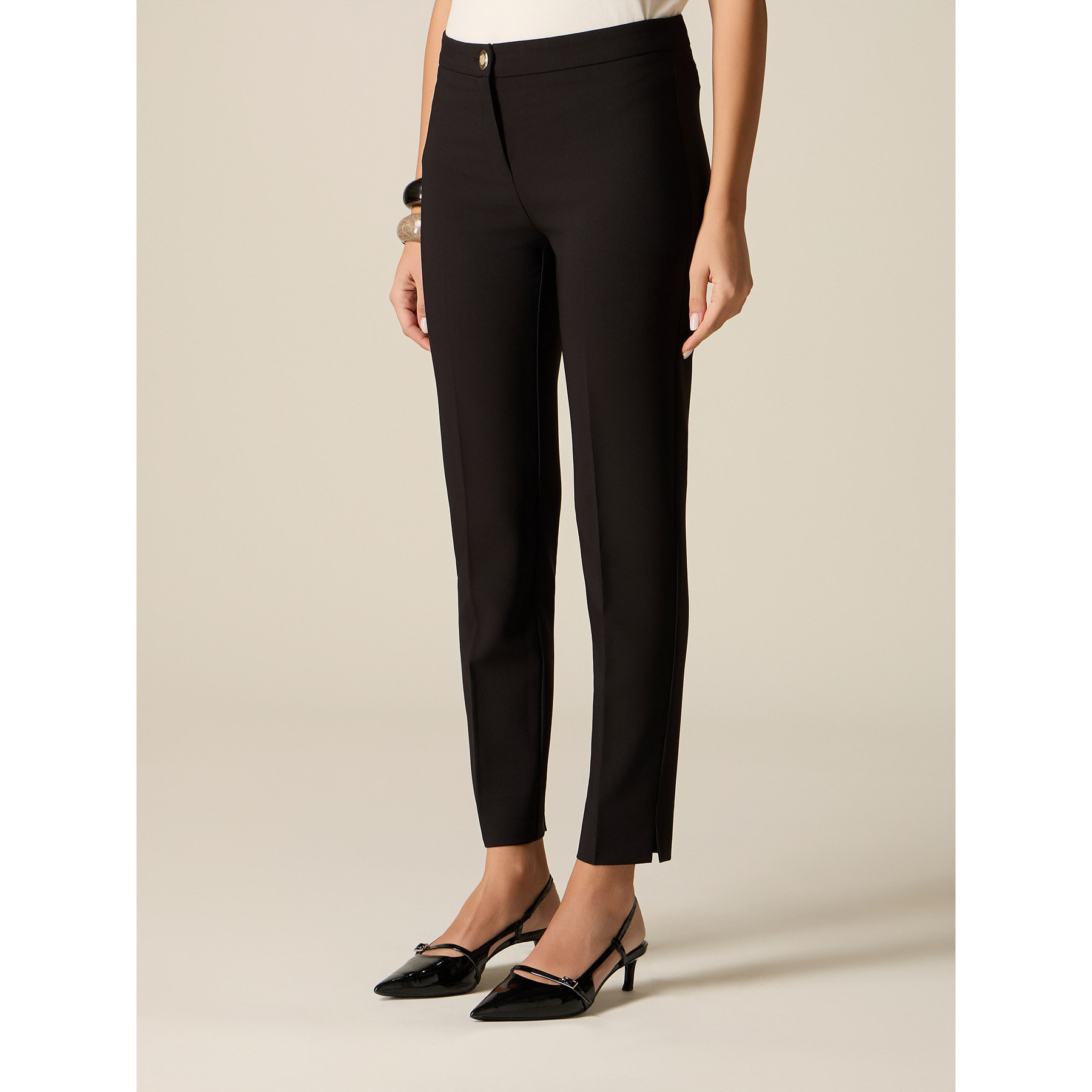 Oltre - Pantalones de tejido técnico - Negro