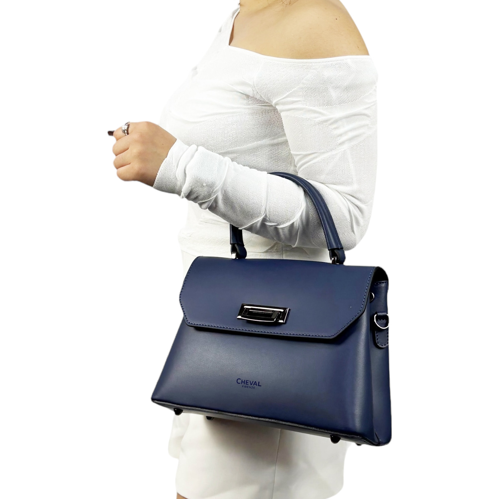 Bolso de mano Cheval Firenze Vittoria Azul Oscuro