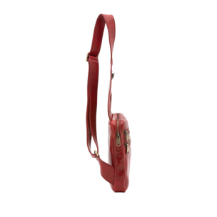 Borsa a tracolla uomo in vera pelle - Modello False - Made in Italy - 17.0 x 23.0 x 4.0 cm
