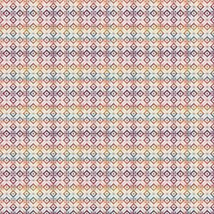 Nappe pur coton jacquard tissage poche multicolore Mille paves flamboyant