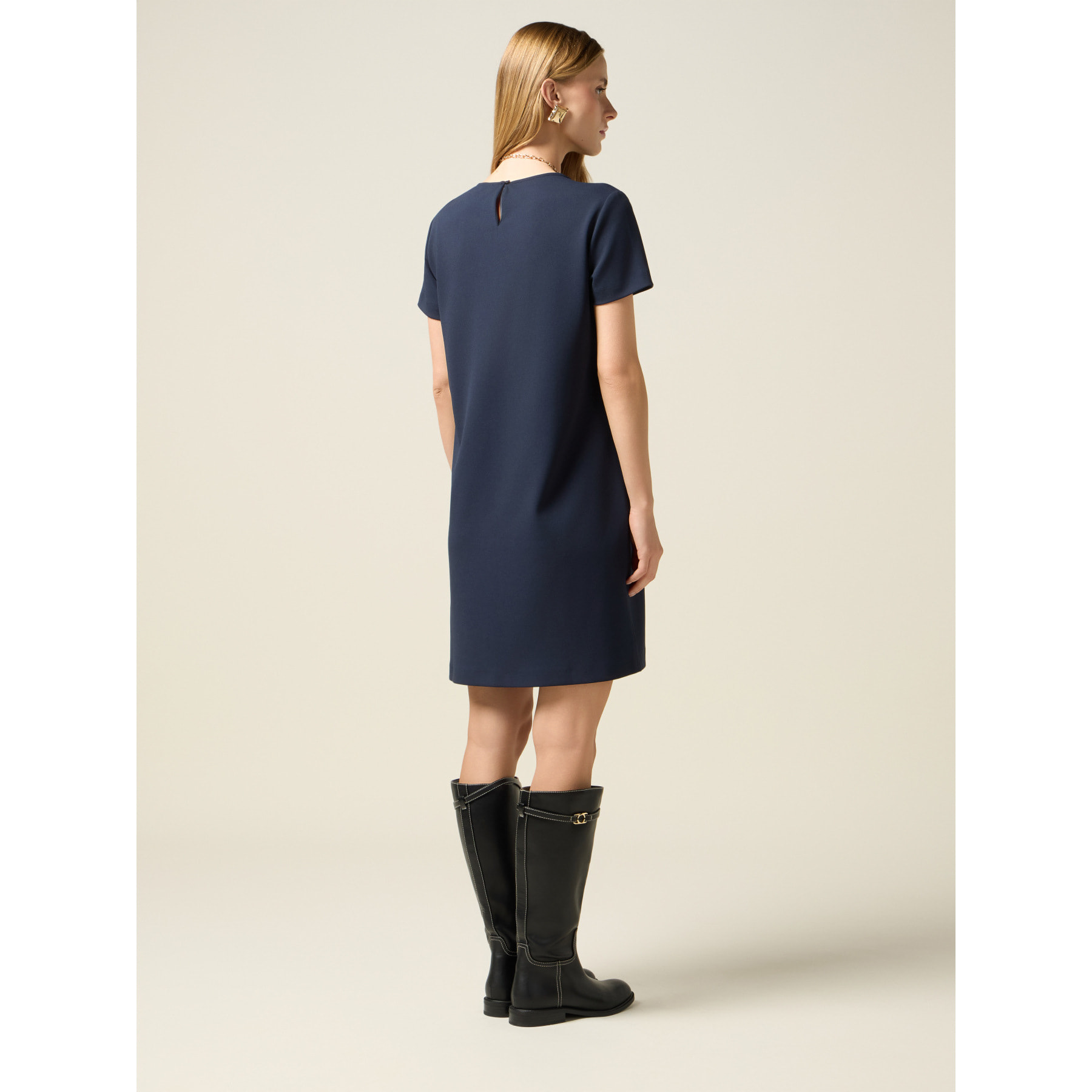 Oltre - Vestito regular in tessuto fluido - Blu