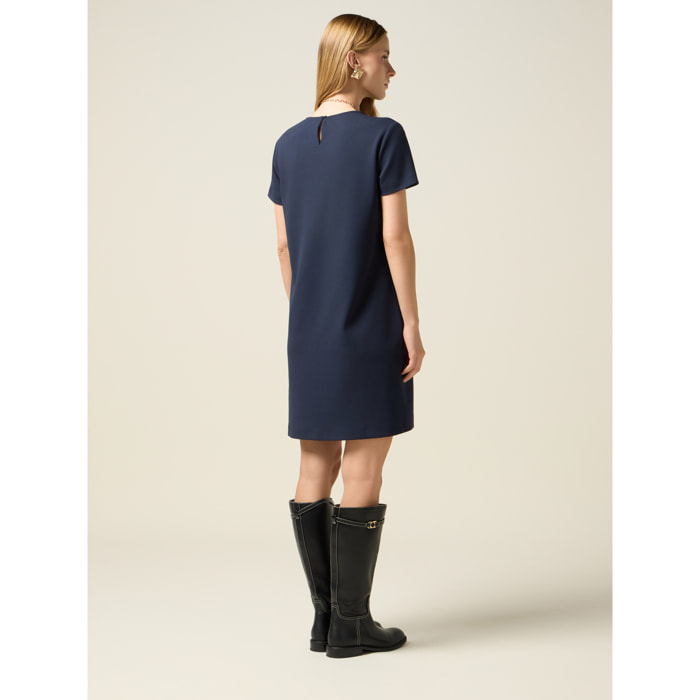 Oltre - Vestito regular in tessuto fluido - Blu