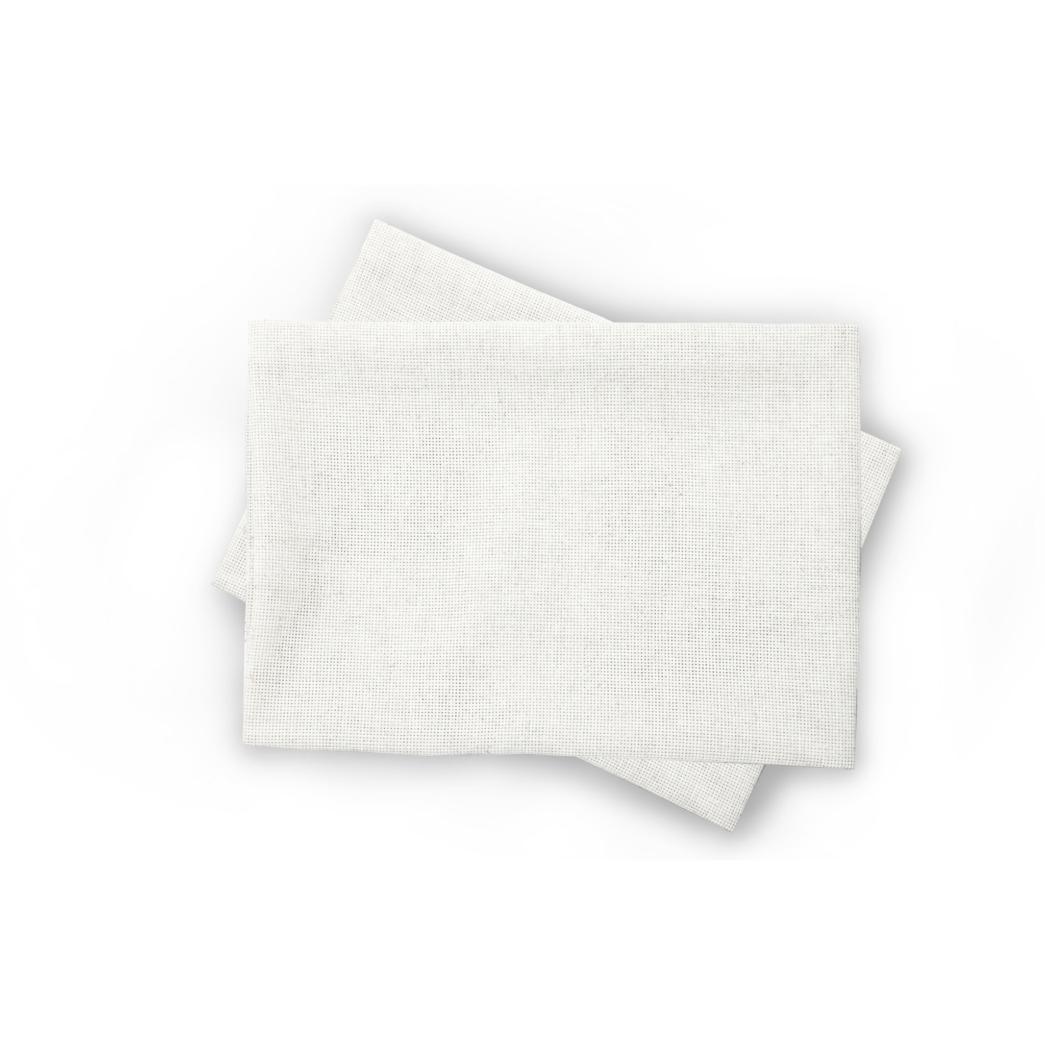 Lot de 2 serviettes de table en tissu KAHU BLANC - 100% coton bio
