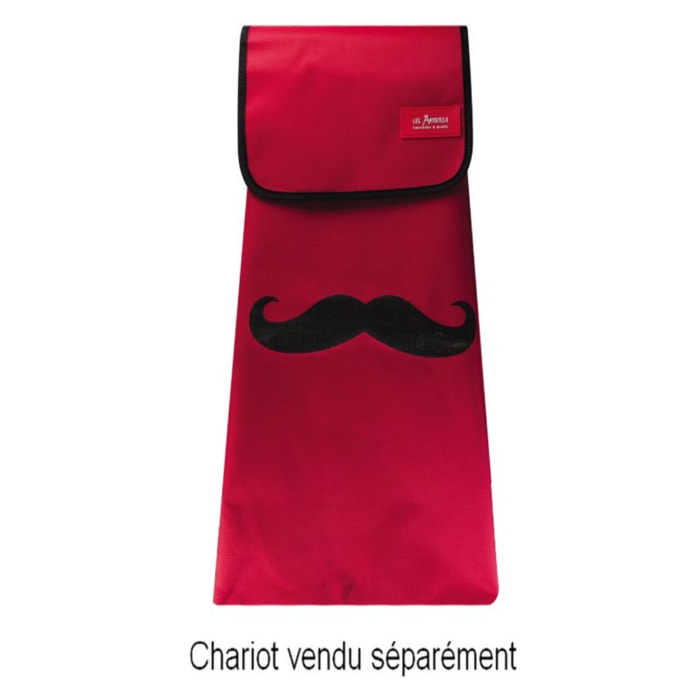 Sac de rangement LES ARTISTES pour chariot de courses Moustache