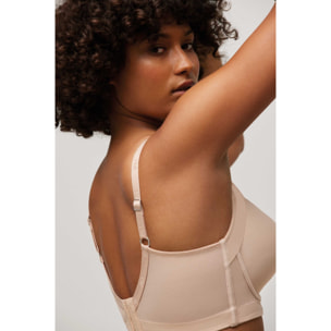 Reggiseno imbottito con ferretto beige, coppe C e D