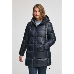 Giaccone Silvon Coat blu con logo Polo Club