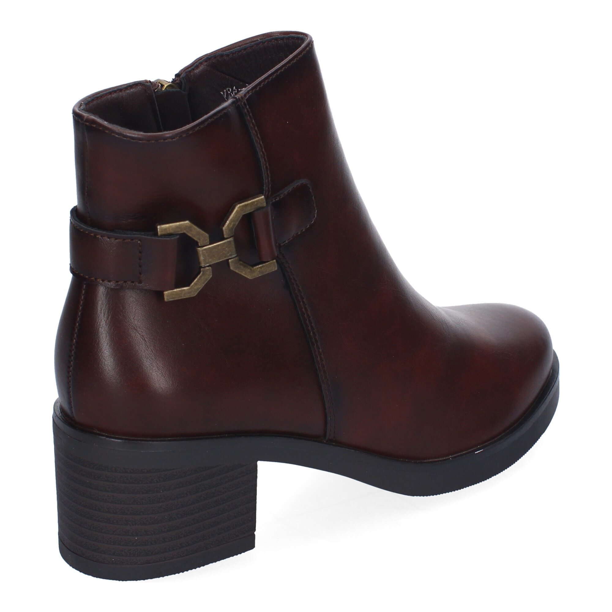 Botines de Tacón para Mujer, Comodos y Eleganes, Adorno Metalico