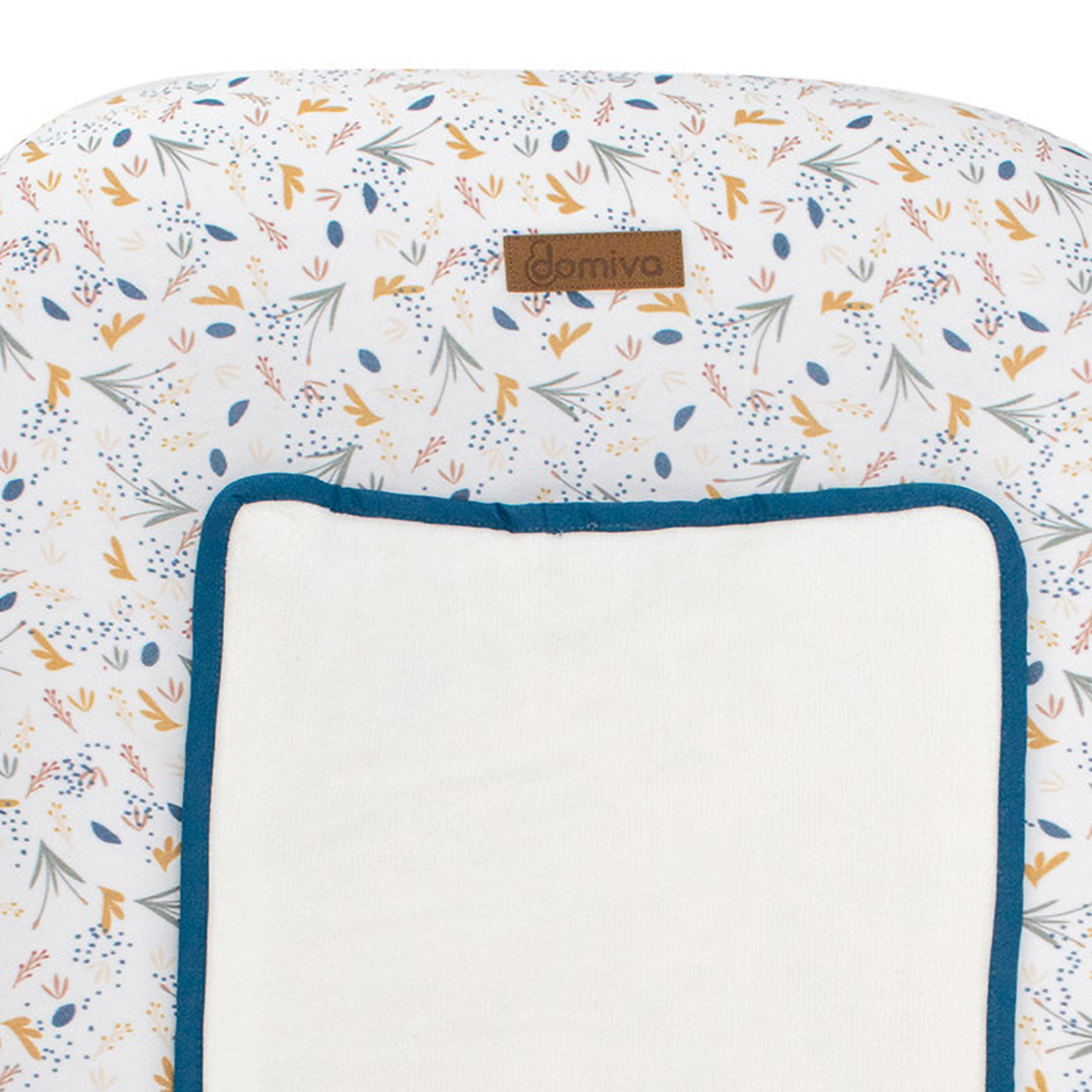 Matelas à langer avec housse en coton - Bleu