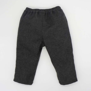 Pantalón franela gris con goma