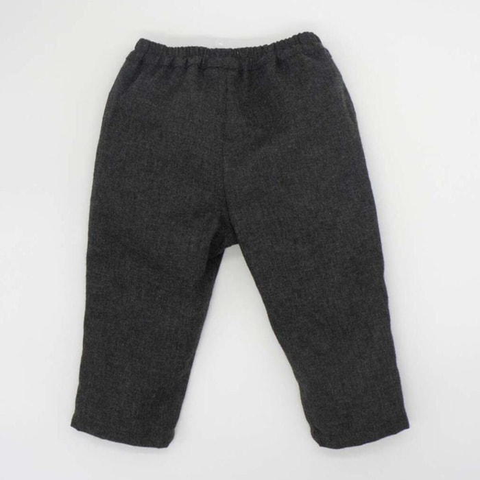 Pantalón franela gris con goma