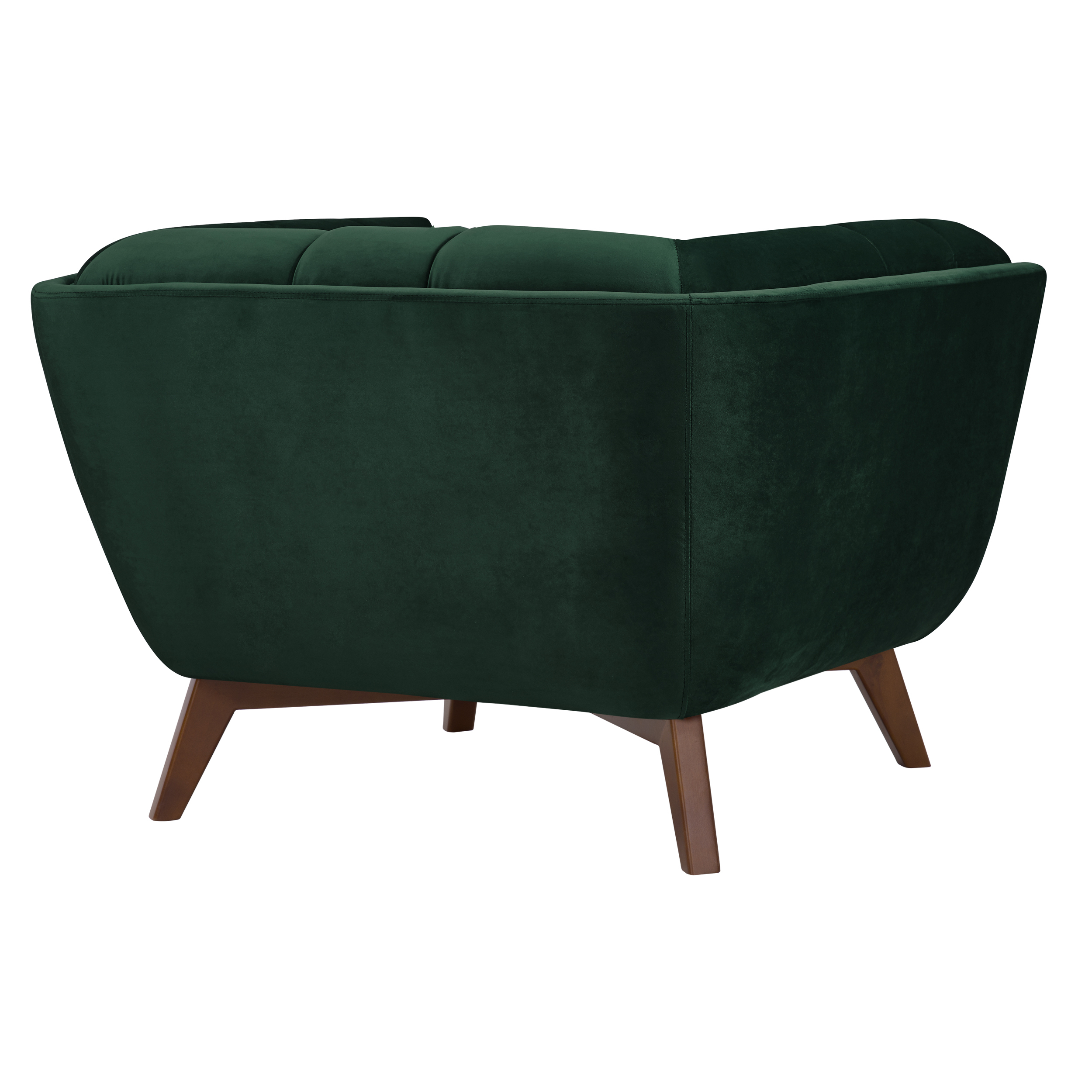 Fauteuil Mona en velours vert foncé