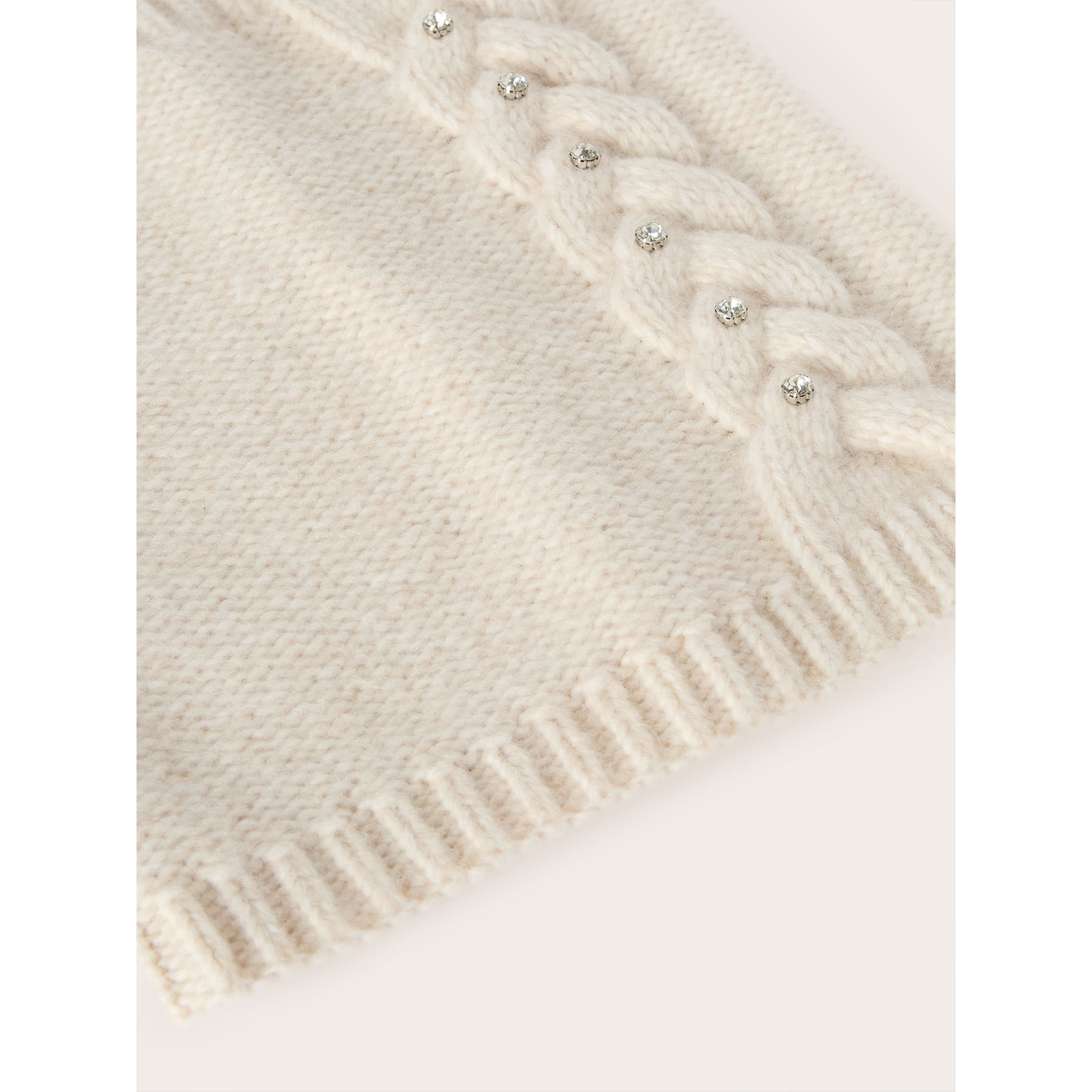 Motivi - Set sciarpa e berretto con pietre crystal - Beige