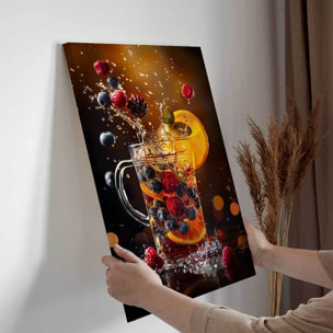 Tableau splash fruits lumineux Toile imprimée