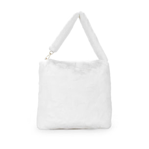 Bolso de hombro blanco pelo