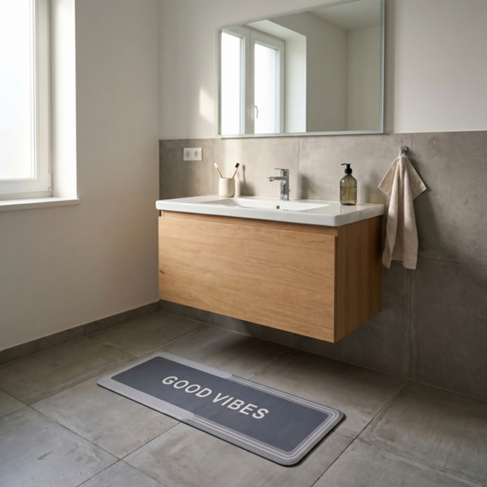 Tappeto bagno lungo antiscivolo e super assorbente 50x140 cm, tappetino doccia a rapida asciugatura con fondo in gomma stabile, ideale per bagno e cucina, lavabile e pratico, superficie morbida e resistente per uso quotidiano