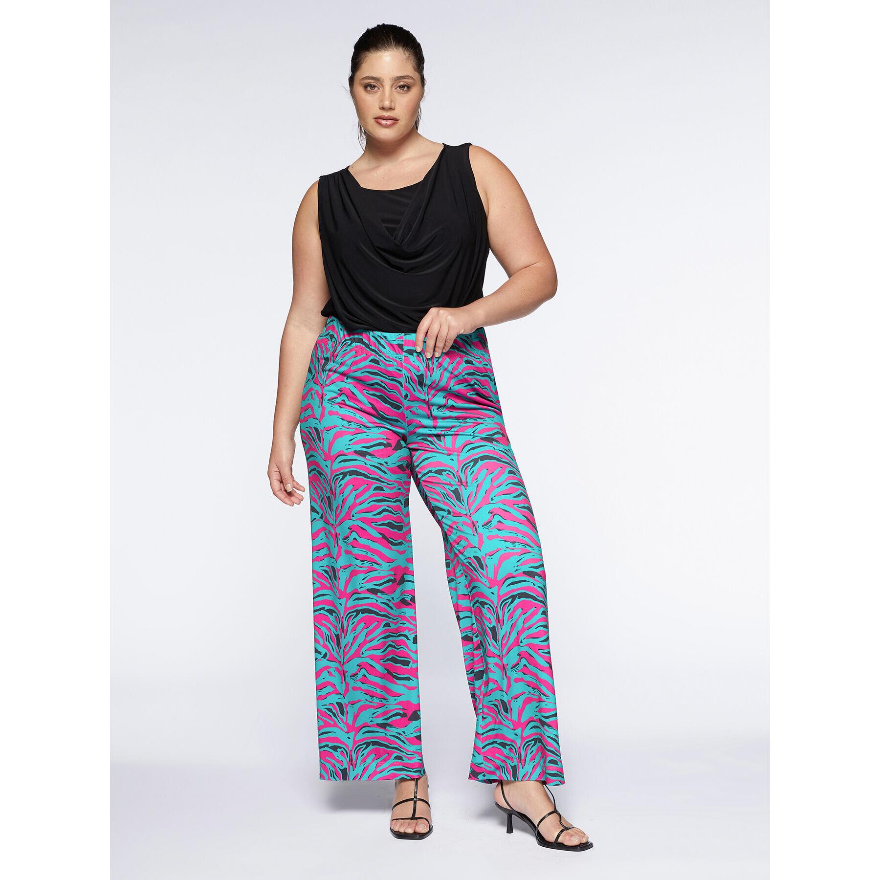 Fiorella Rubino - Pantalón con estampado animalier - Fuchsia