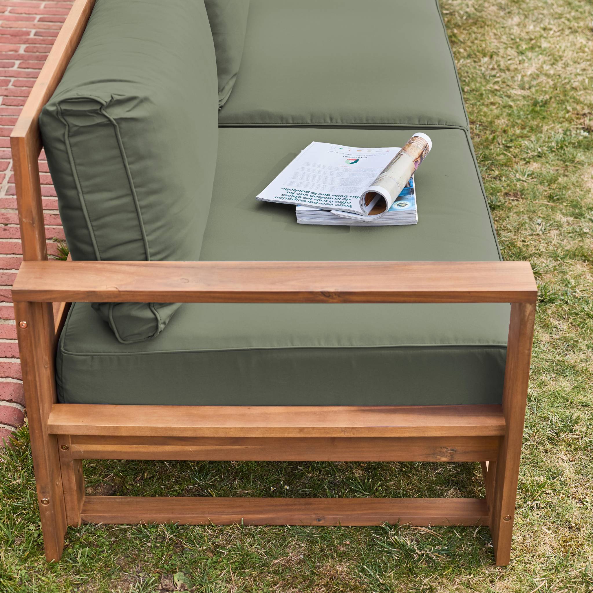 Salon de jardin bois d'acacia 5 places MENDOZA