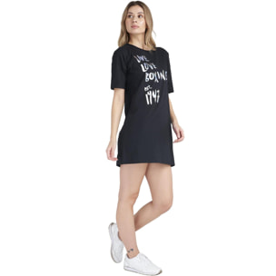 Camiseta maxi de manga corta de mujer brillante