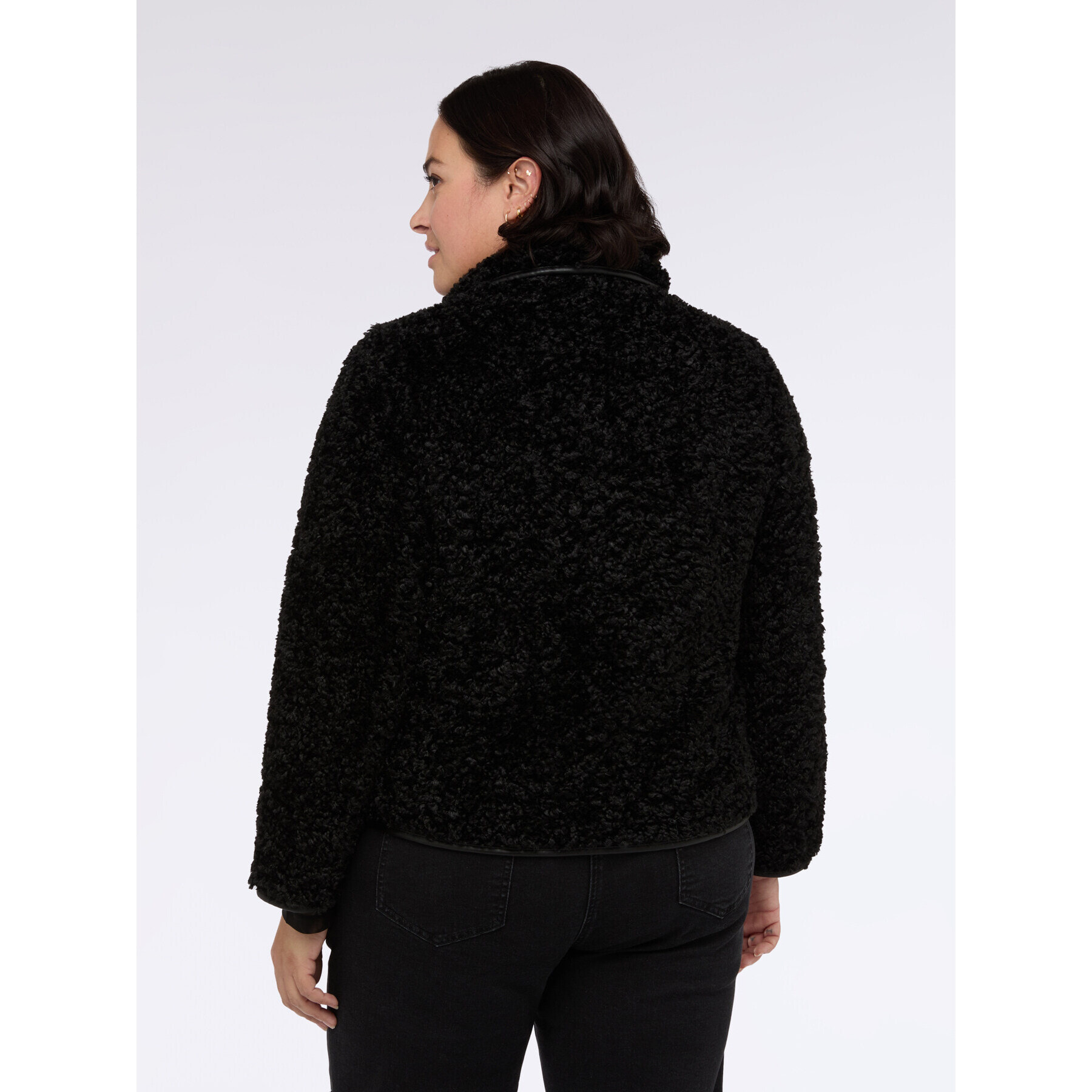 Fiorella Rubino - Chaqueta teddy con cremallera - Negro