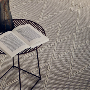 Bali - tapis moderne motif géoémétrique, crème