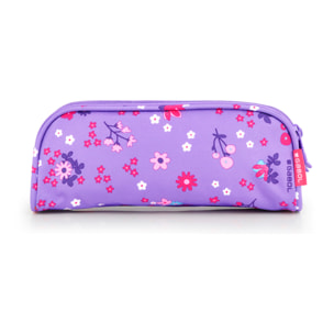 Estuche doble Gabol VIOLET con flores y resistente al agua