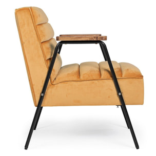 POLTRONA OCTAV IN VELLUTO HONEY