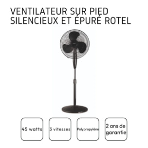 Ventilateur sur pied oscillant Rotel