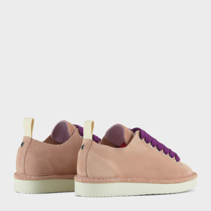 SCARPA ALLACCIATA P01 DONNA IN SUEDE ROSA CIPRIA-VIOLA PANSE'