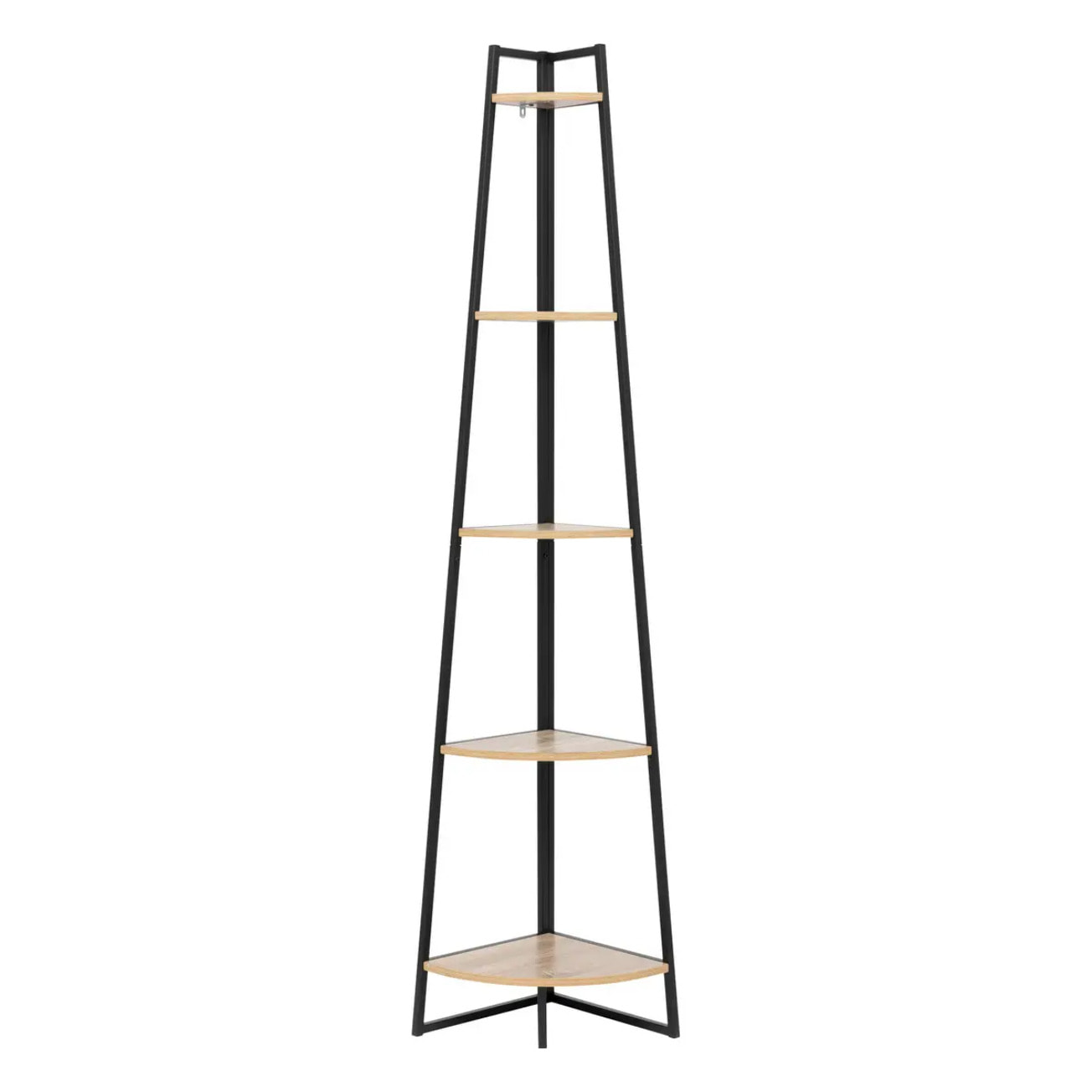 Étagère d angle "Aliaj" 5 niveaux 180cm effet bois