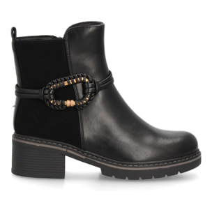 Botines casual para mujer con mosquetón trenzado