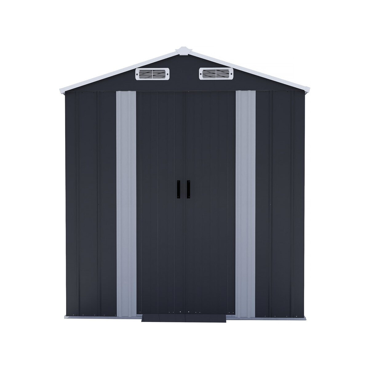 Abri de jardin en métal avec porte coulissante "Boston" - 2,17 m² - Gris