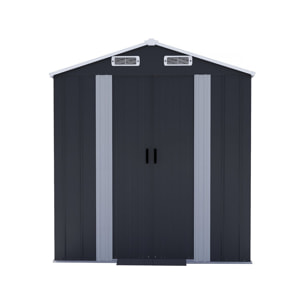 Abri de jardin en métal avec porte coulissante "Boston" - 2,17 m² - Gris