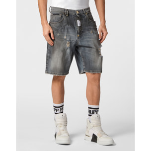 PHILIPP PLEIN DENIM SHORTS