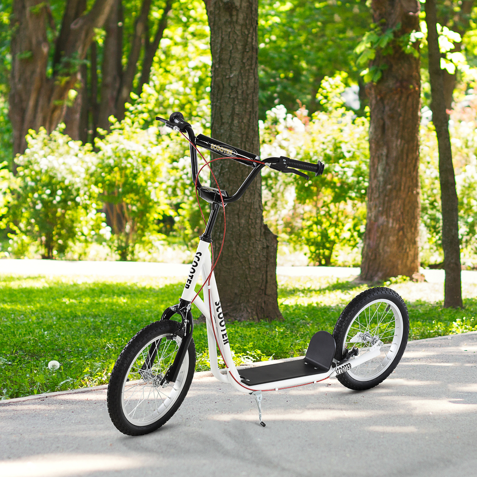 Patinete Ajustable Para Niños Metal 139x58x90-96 cm Blanco