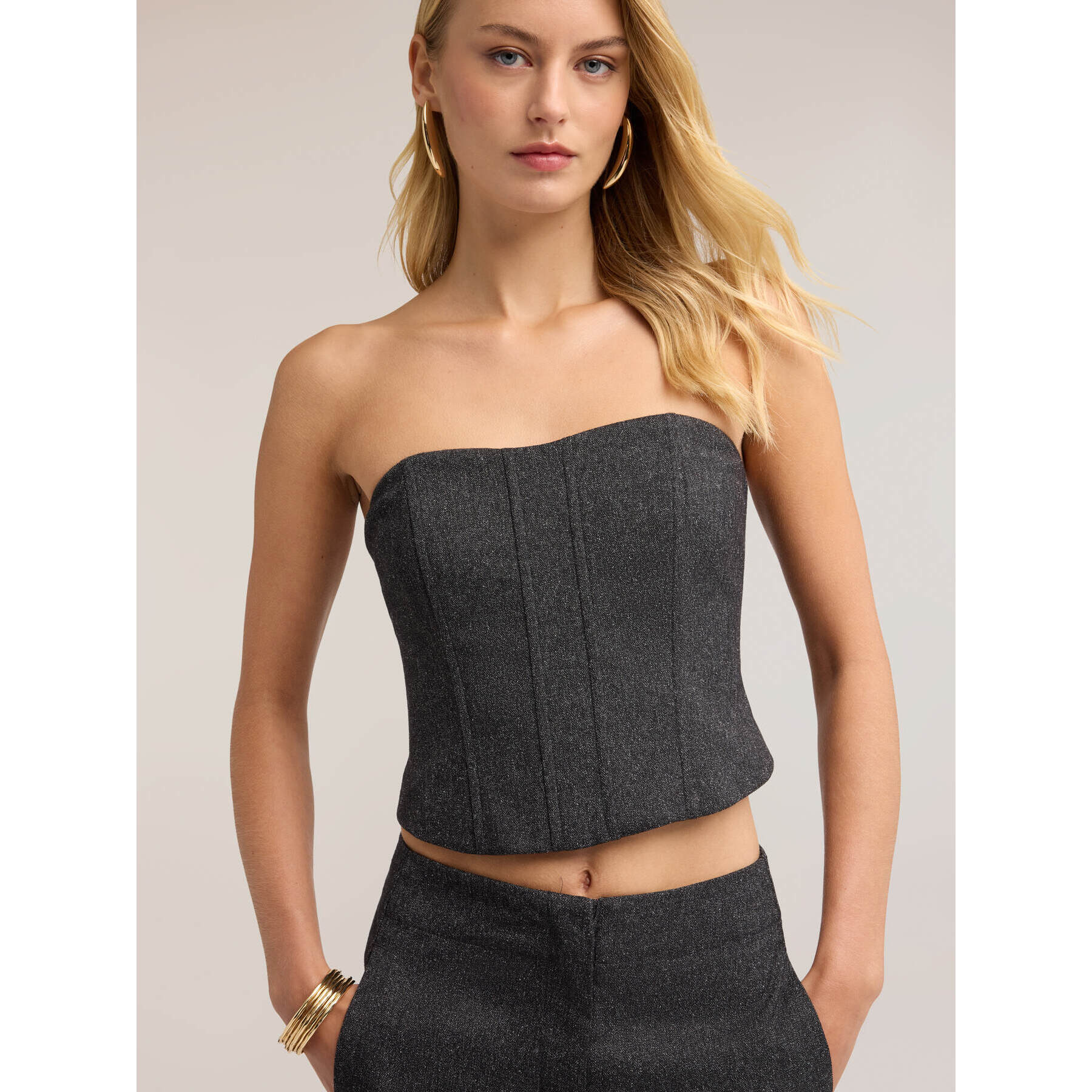 Motivi - Bustier in tinto filo - Grigio