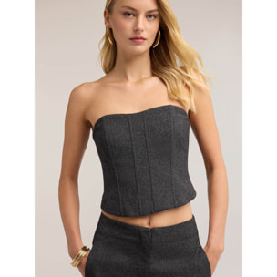 Motivi - Bustier in tinto filo - Grigio