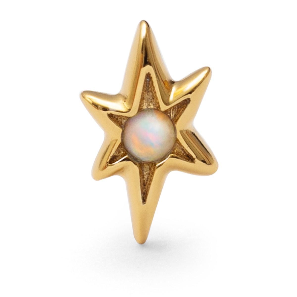 Pendiente Suelto Polaris Plata Baño Oro