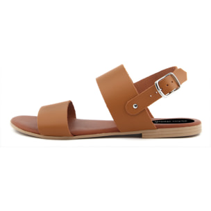 Sandalo Donna in pelle colore Cammello